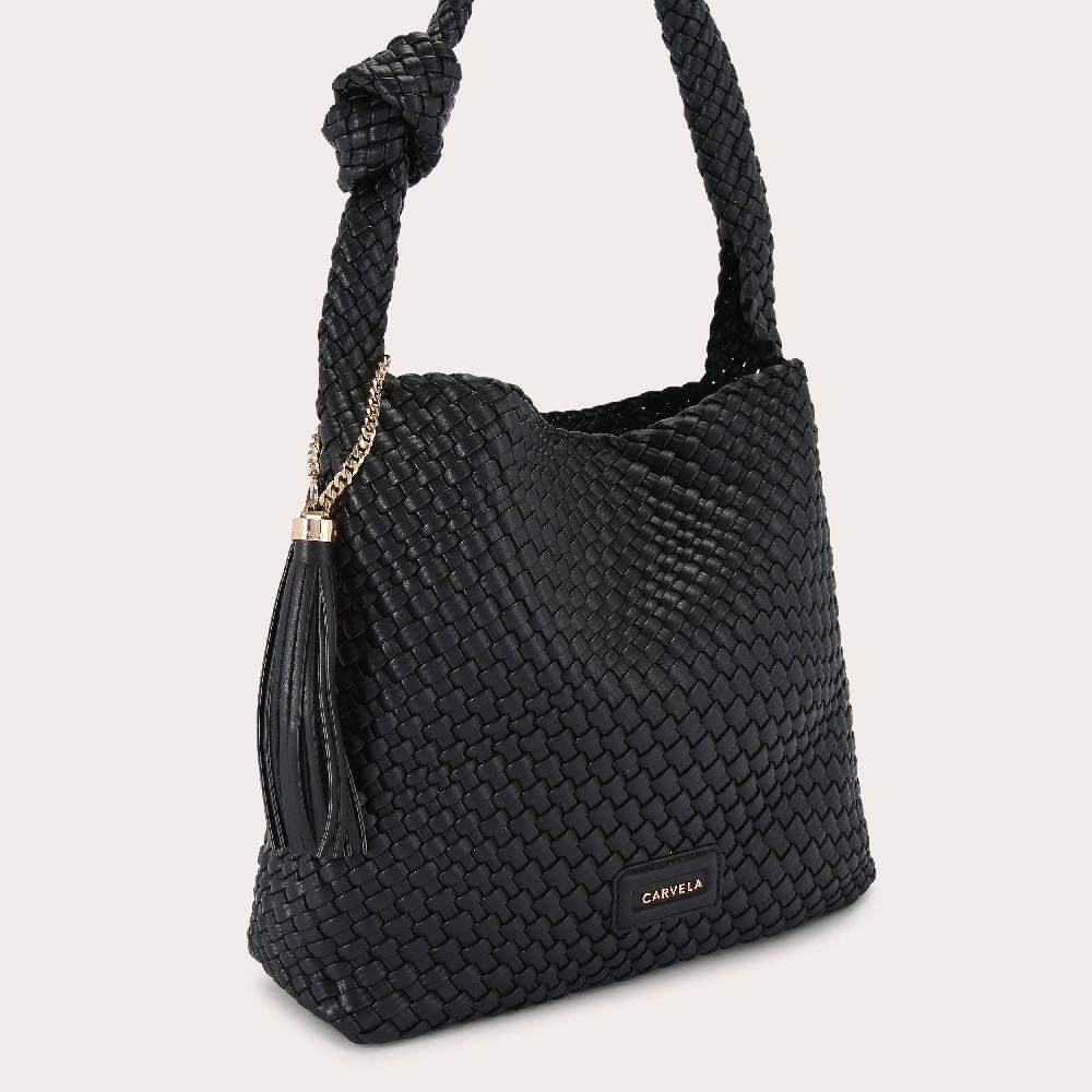 Carvela VERONA WEAVE SHOULDER Black Shoulder Bag By CARVELA
