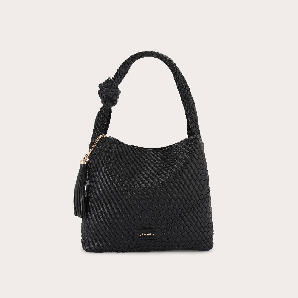 carvela VERONA WEAVE SHOULDER Black Shoulder Bag by CARVELA