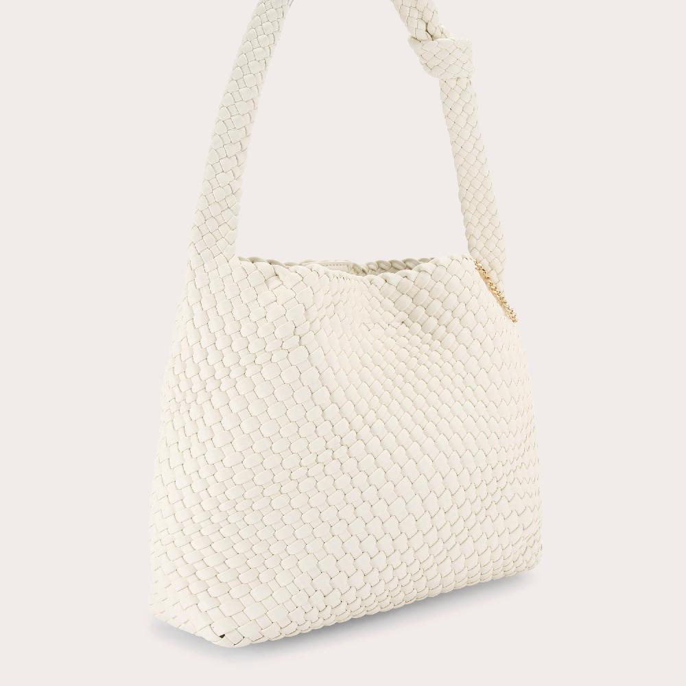 Carvela VERONA WEAVE SHOULDER Bone Woven Shoulder Bag By CARVELA
