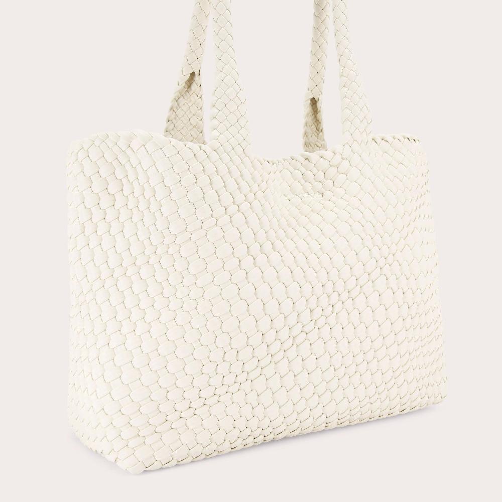 Carvela VERONA WEAVE TOTE BAG Bone Synthetic Tote Bag By CARVELA