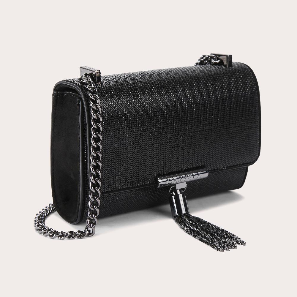 Carvela VICTORIA MINI TASSEL Black Tassel Cross Body Bag By CARVELA