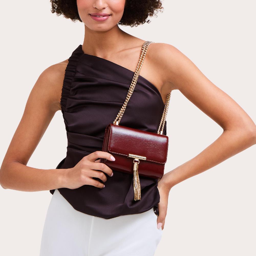 Carvela VICTORIA MINI TASSEL Red Tassel Cross Body Bag By CARVELA