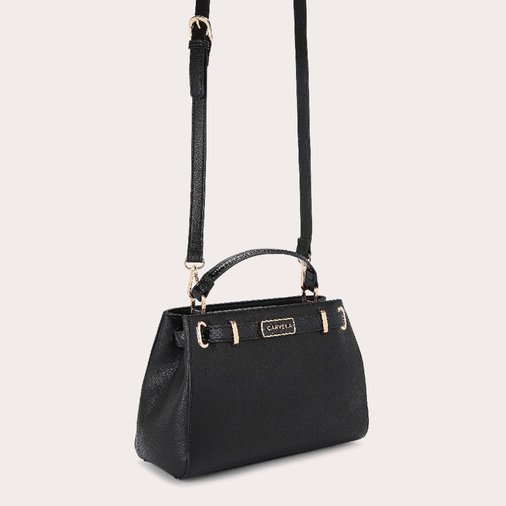 Carvela VIOLET BELTED MIDI Black Belted Midi Bag By CARVELA