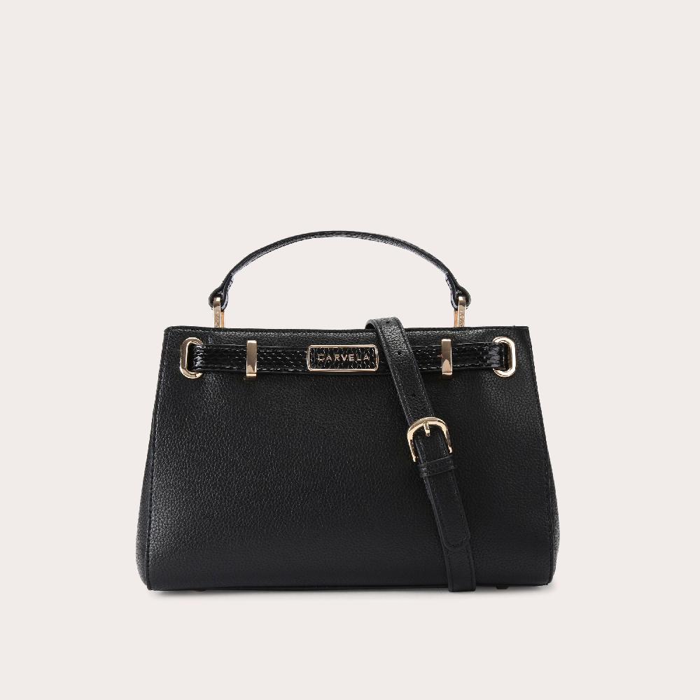 carvela VIOLET BELTED MIDI Black Belted Midi Bag by CARVELA
