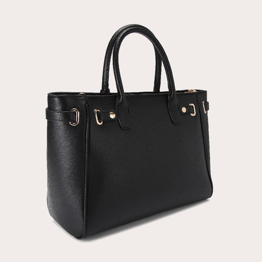Carvela VIOLET BELTED TOTE Black Belted Tote Bag By CARVELA