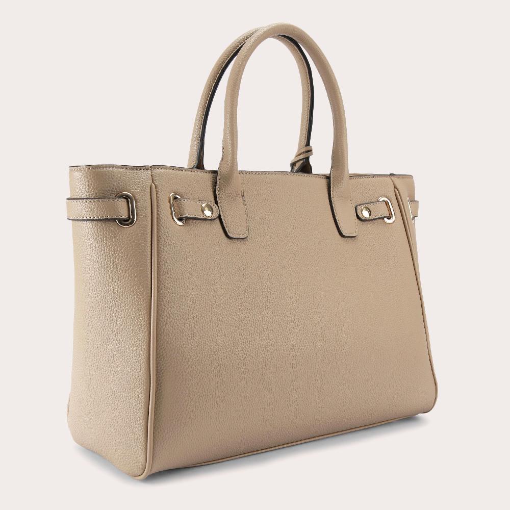 Carvela VIOLET BELTED TOTE Taupe Synthetic Violet Tote Bag By CARVELA