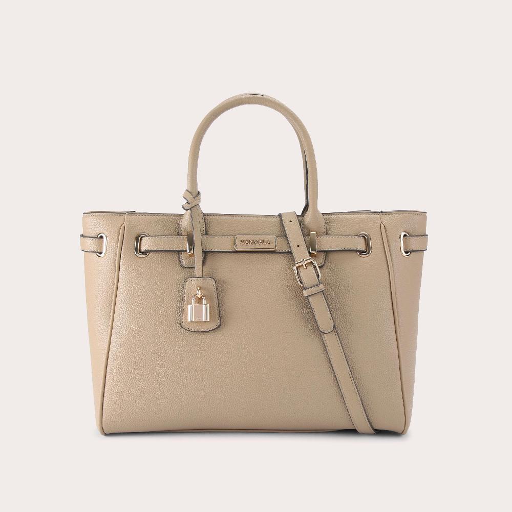 carvela VIOLET BELTED TOTE Taupe Synthetic Violet Tote Bag by CARVELA