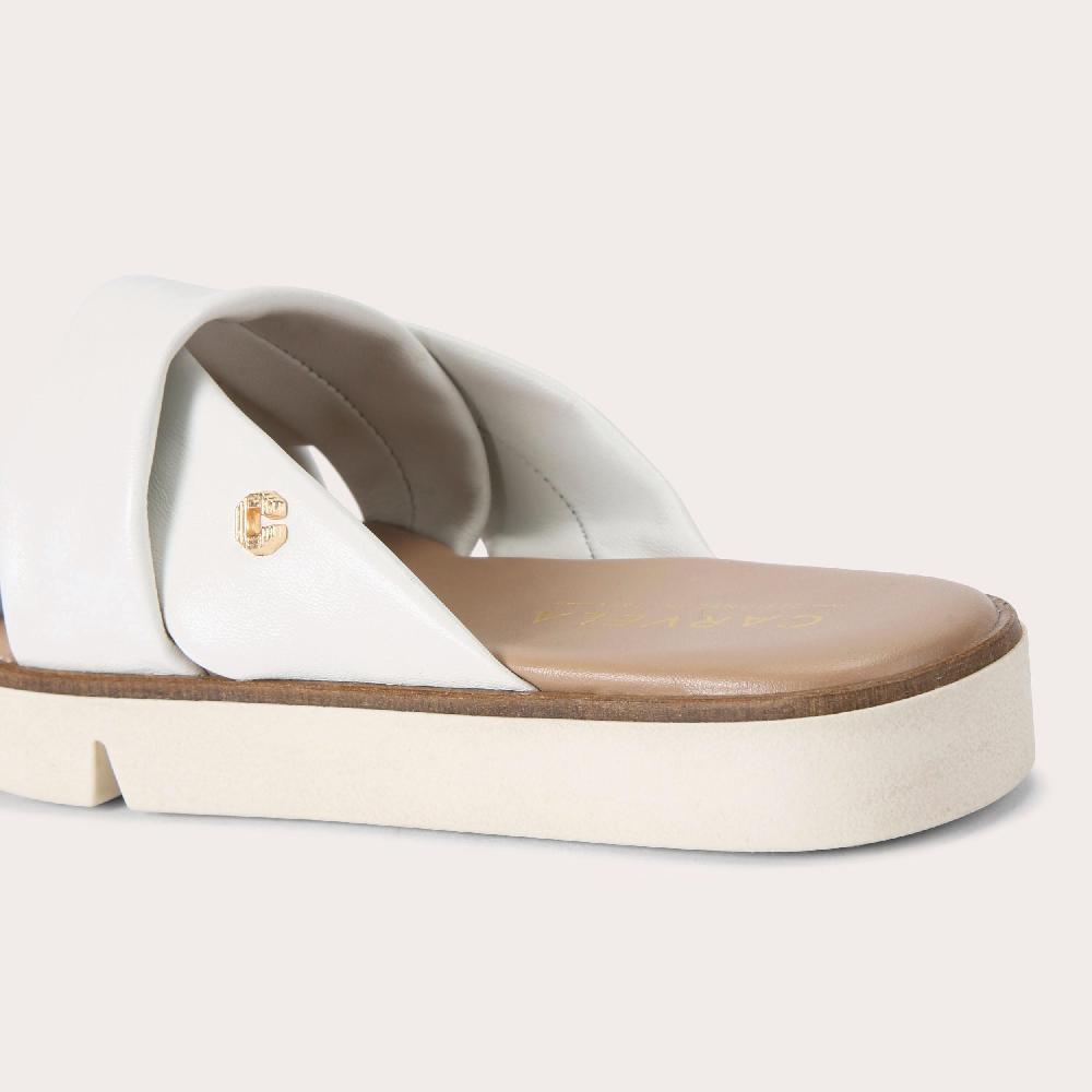 Carvela VITA CROSS STRAP Bone Leather Slip On Sandal By CARVELA COMFORT