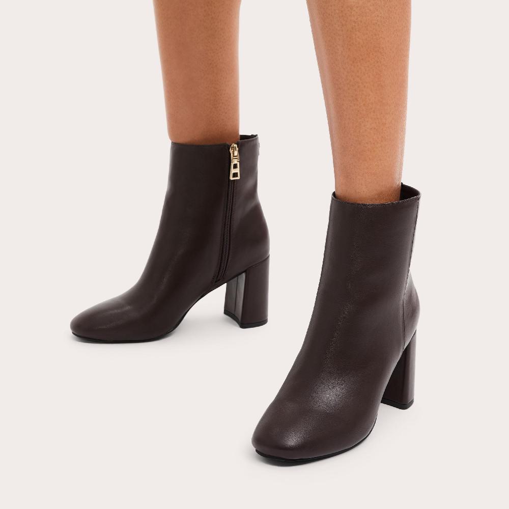Carvela WILLOW ANKLE Dark Brown Heeled Ankle Boot By CARVELA