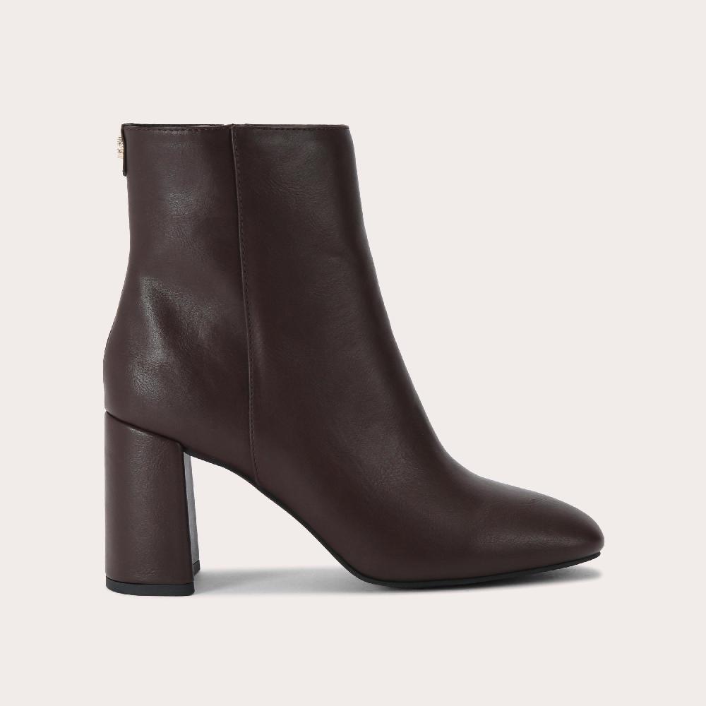 carvela WILLOW ANKLE Dark Brown Heeled Ankle Boot by CARVELA