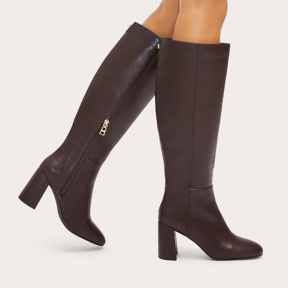 Carvela WILLOW KNEE Dark Brown Knee Boots By CARVELA