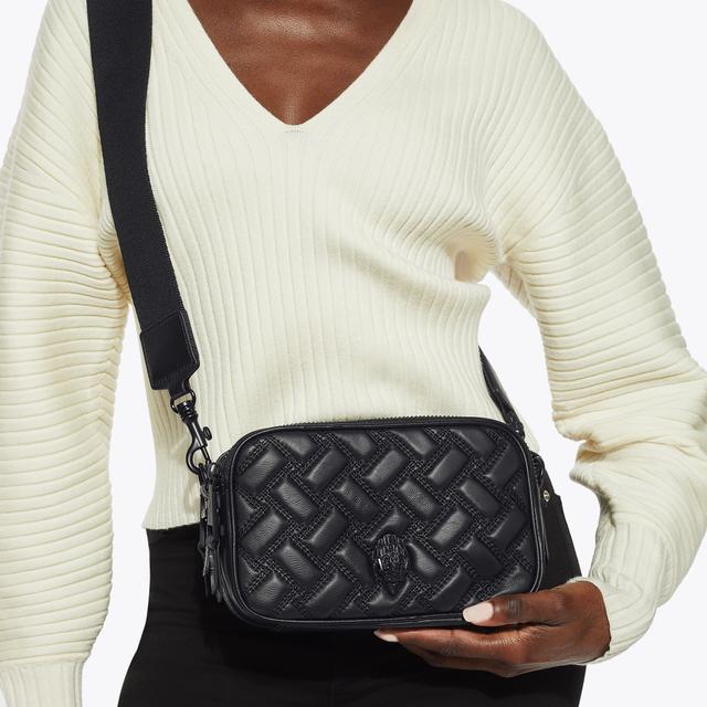 Carvela By Kurt Geiger 2ZIP KENSINGTON CAMERA DR Black Dual Camera Bag By KURT GEIGER LONDON