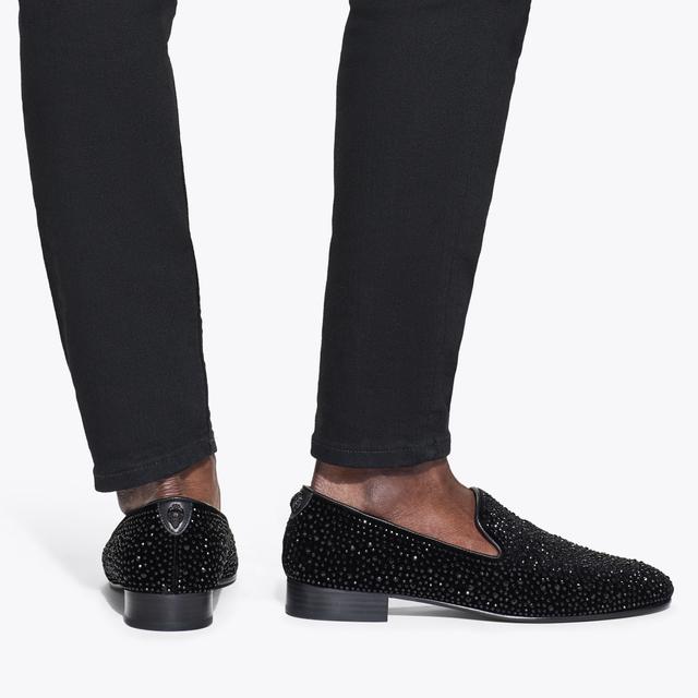 Carvela By Kurt Geiger ACE Black Crystal Slip On Loafer By KURT GEIGER LONDON