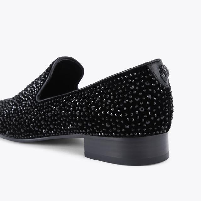 Carvela By Kurt Geiger ACE Black Crystal Slip On Loafer By KURT GEIGER LONDON