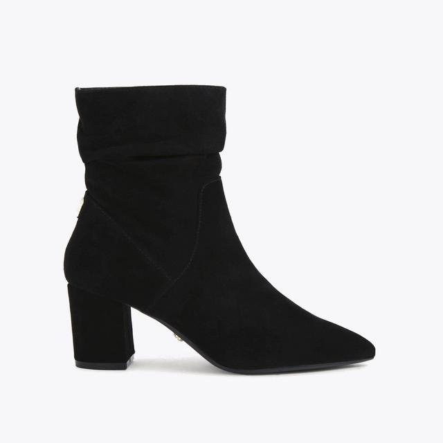 carvela by kurt geiger ADMIRE LOW SLOUCH Black Suede Point Toe Boot by CARVELA