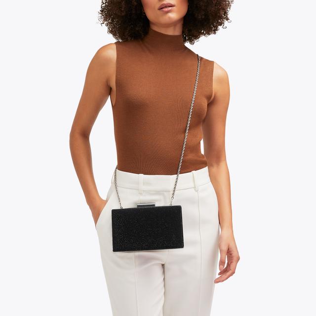 Carvela By Kurt Geiger AINTREE CLUTCH Black Crystal Clutch Bag By CARVELA