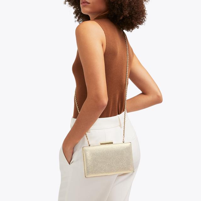 Carvela By Kurt Geiger AINTREE CLUTCH Gold Crystal Clutch Bag By CARVELA