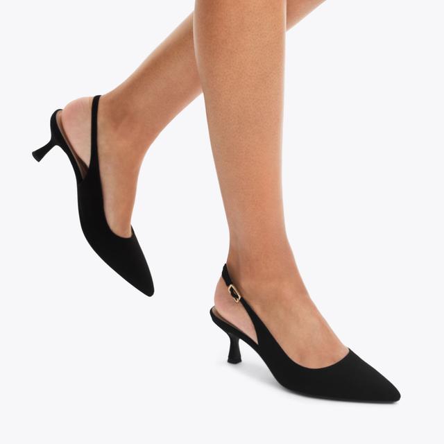 Carvela By Kurt Geiger ALLEGRA SLING Black Suede Heel By CARVELA