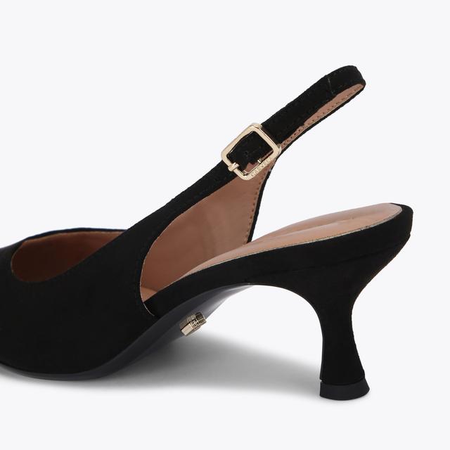Carvela By Kurt Geiger ALLEGRA SLING Black Suede Heel By CARVELA