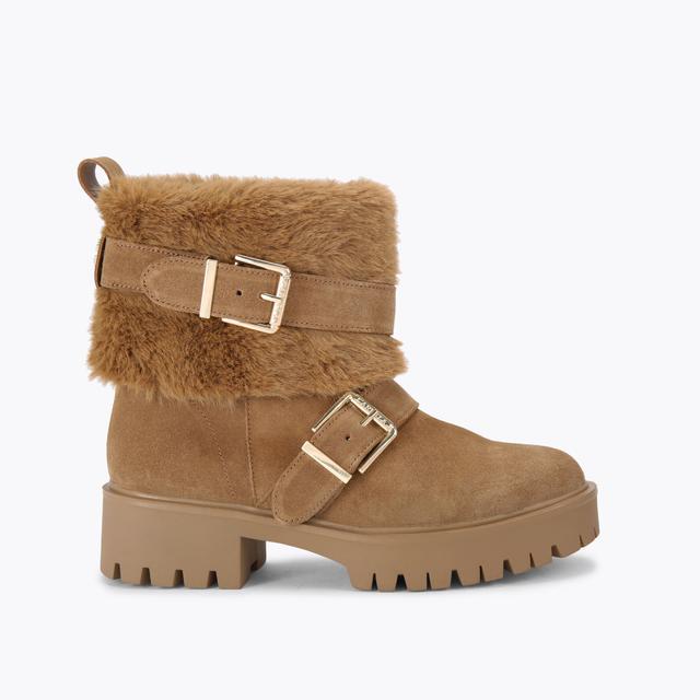 carvela by kurt geiger ALPINE BUCKLE Tan Suede Ankle Boot by CARVELA carvela by kurt geiger ALPINE BUCKLE Tan Suede Ankle Boot by CARVELA