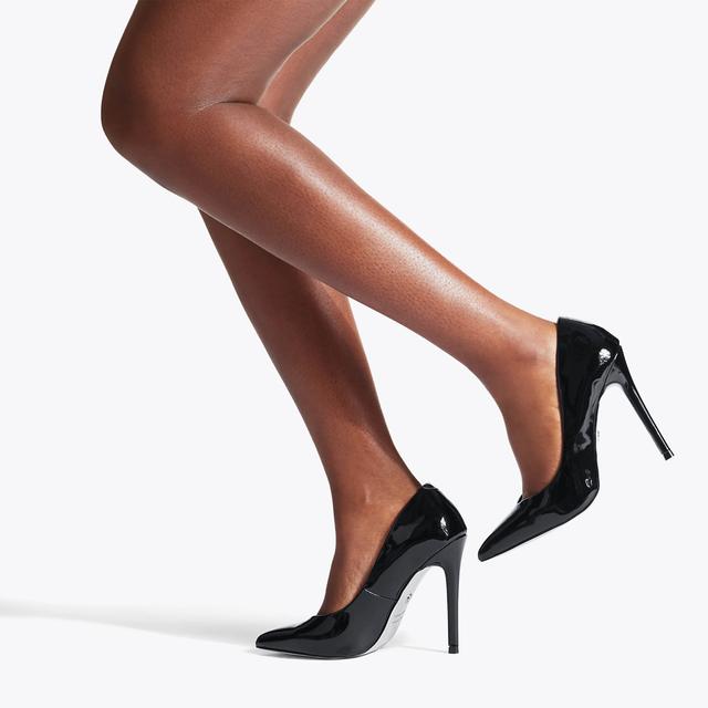 Carvela By Kurt Geiger ALYX3 Black Vegan Patent Courts By KG KURT GEIGER