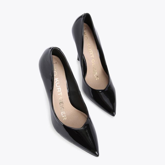 Carvela By Kurt Geiger ALYX3 Black Vegan Patent Courts By KG KURT GEIGER