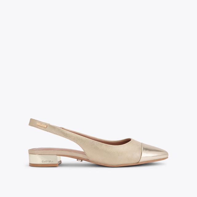 carvela by kurt geiger AMELIA Metallic Gold Slingback Flats by CARVELA