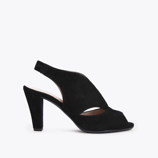 carvela by kurt geiger ARABELLA Black Suede Mid Heel Slingbacks by CARVELA COMFORT