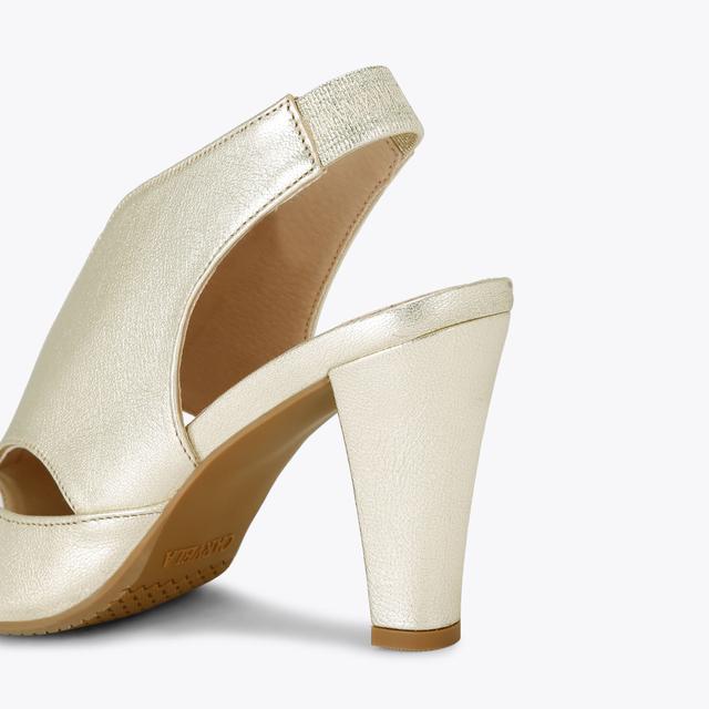 Carvela By Kurt Geiger ARABELLA Gold Block Heel By CARVELA COMFORT