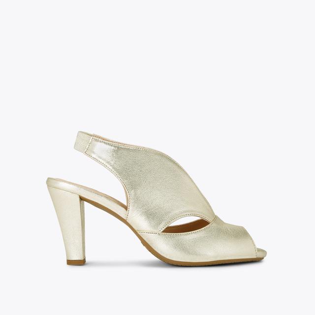 carvela by kurt geiger ARABELLA Gold Block Heel by CARVELA COMFORT
