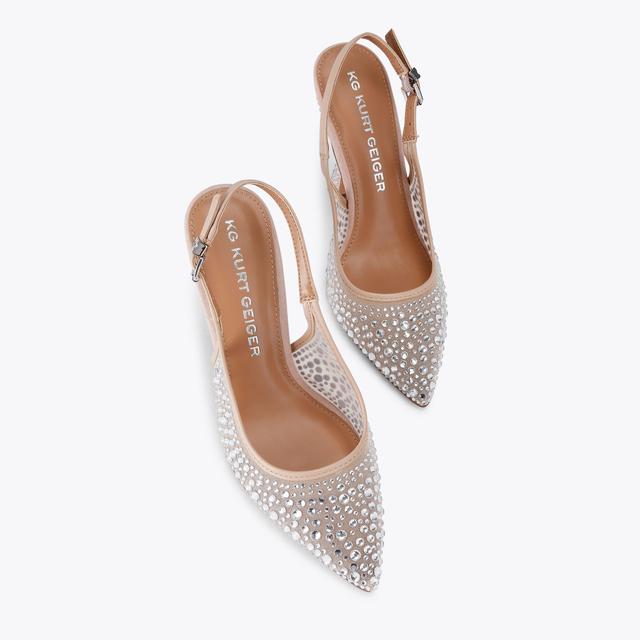 Carvela By Kurt Geiger ARIA GEM Crystal Slingback Heel By KG KURT GEIGER