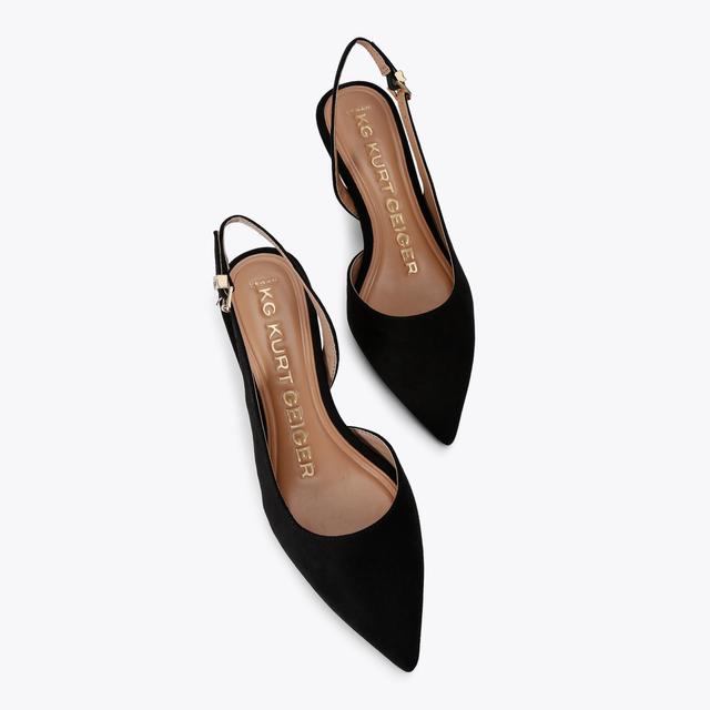 Carvela By Kurt Geiger ARIA LOW Black Micosuede Heel By KG KURT GEIGER