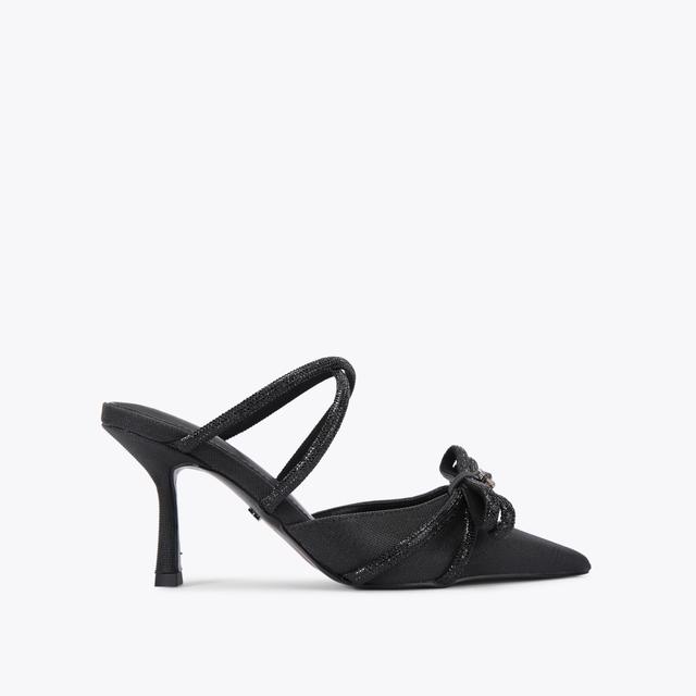 carvela by kurt geiger AVERY Black Glimmer Mule Heel by KG KURT GEIGER