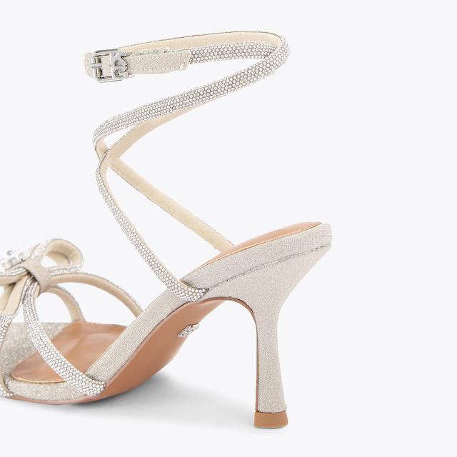 Carvela By Kurt Geiger AVERY SANDAL Silver Crystal Heel By KG KURT GEIGER