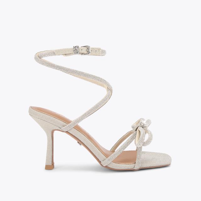 carvela by kurt geiger AVERY SANDAL Silver Crystal Heel by KG KURT GEIGER