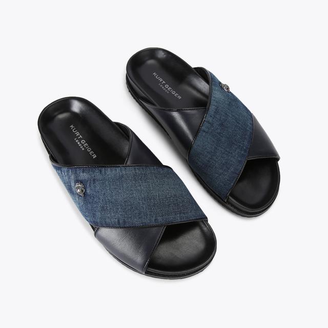 Carvela By Kurt Geiger BARON SANDAL Sandal Denim Slip On By KURT GEIGER LONDON