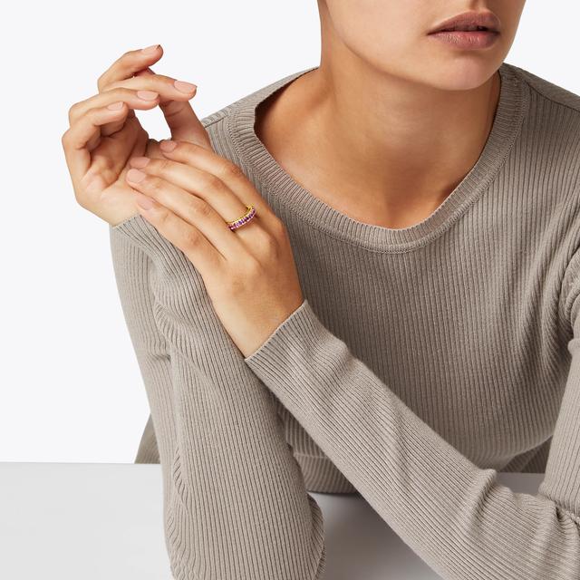 Carvela By Kurt Geiger BE KIND BAND RING Rainbow Gem Be Kind Ring By KURT GEIGER LONDON