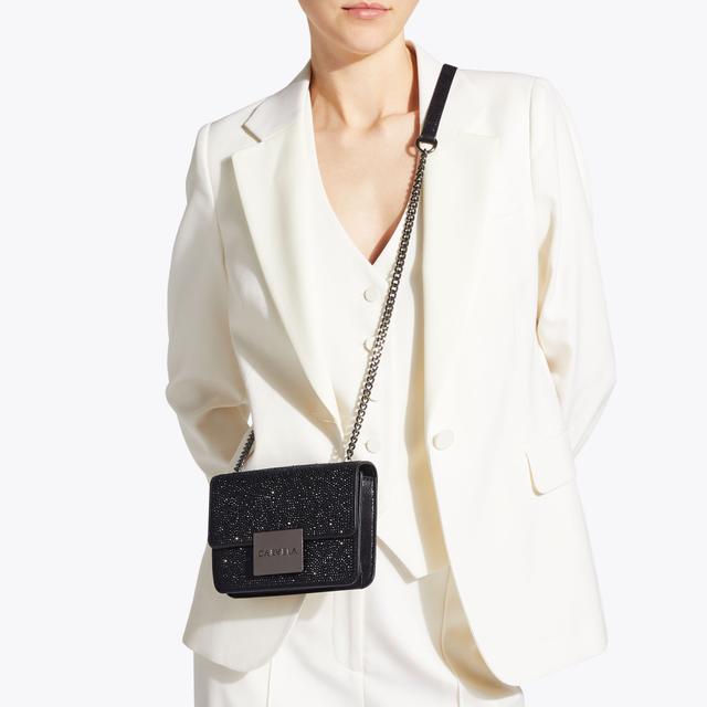 Carvela By Kurt Geiger BEE MINI XBODY Black Fabric Cross Body Bag By CARVELA