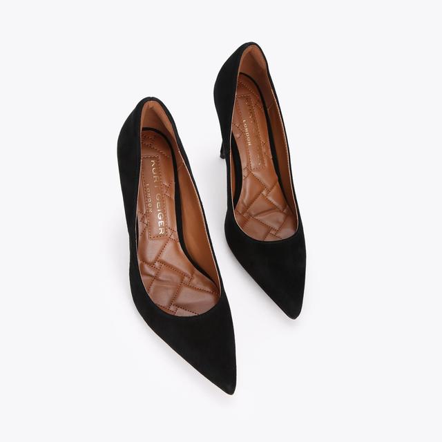 Carvela By Kurt Geiger BELGRAVIA Black Suede Leather Court Stiletto Heels By KURT GEIGER LONDON