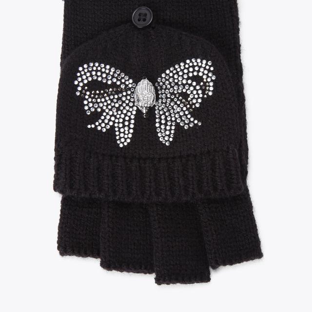 Carvela By Kurt Geiger BELGRAVIA BOW MITTENS Black Crystal Bow Mittens By KURT GEIGER LONDON