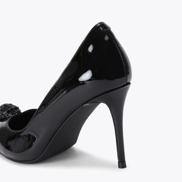 Carvela By Kurt Geiger BELGRAVIA EAGLE COURT Black Patent Court Heel By KURT GEIGER LONDON