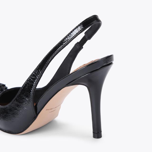 Carvela By Kurt Geiger BELGRAVIA HIGH SLING DR Black Leather Slingback Heel By KURT GEIGER LONDON