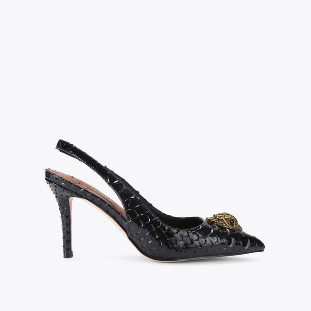 carvela by kurt geiger BELGRAVIA HIGH SLING Lizard Black Slingback Heel by KURT GEIGER LONDON