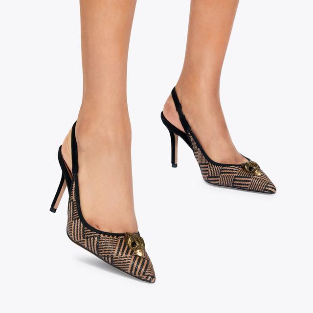 Carvela By Kurt Geiger BELGRAVIA HIGH SLING Slingback Woven High Heels By KURT GEIGER LONDON