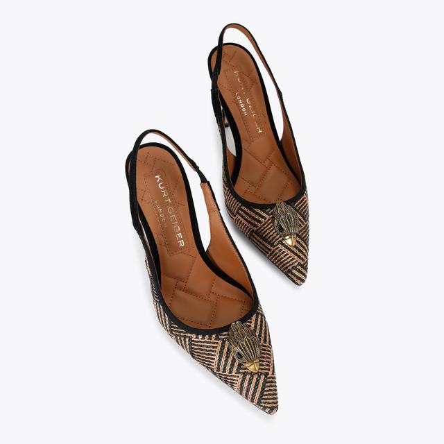 Carvela By Kurt Geiger BELGRAVIA HIGH SLING Slingback Woven High Heels By KURT GEIGER LONDON