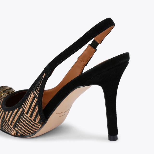 Carvela By Kurt Geiger BELGRAVIA HIGH SLING Slingback Woven High Heels By KURT GEIGER LONDON