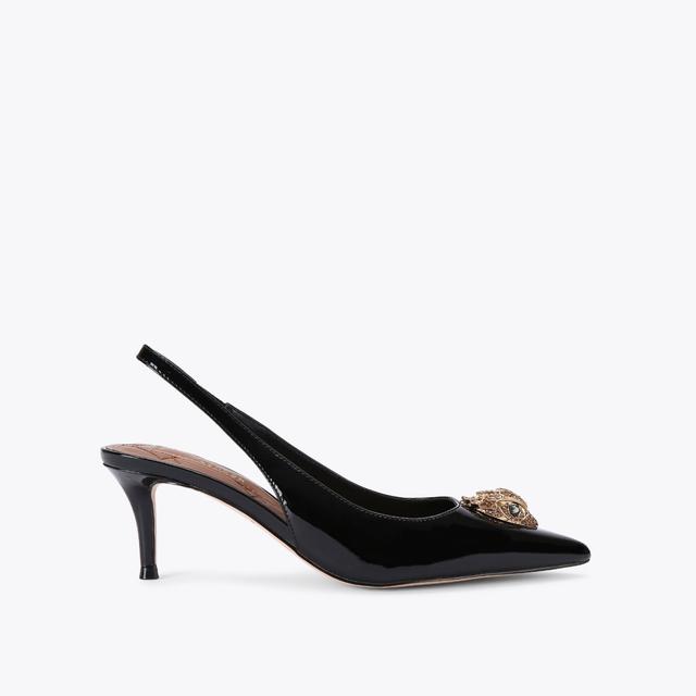 carvela by kurt geiger BELGRAVIA SLING BACK Patent Black Slingback Heels by KURT GEIGER LONDON