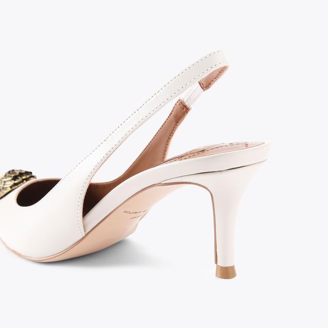 Carvela By Kurt Geiger BELGRAVIA SLING BACK WHITE SLINGBACK HEELS By KURT GEIGER LONDON