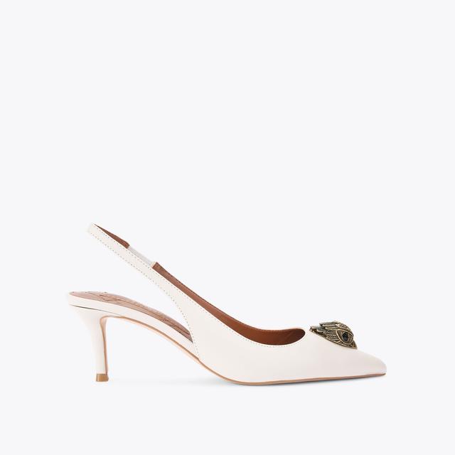carvela by kurt geiger BELGRAVIA SLING BACK WHITE SLINGBACK HEELS by KURT GEIGER LONDON