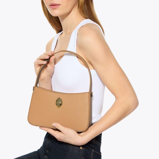 Carvela By Kurt Geiger BOND SHOULDER BAG Taupe Leather Shoulder Bag By KURT GEIGER LONDON